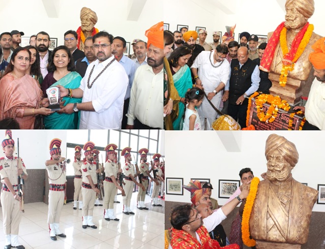 Satish Sharma unveils General Zorawar Singhs’ bust; pays tributes on legend s’ birth anniversary 