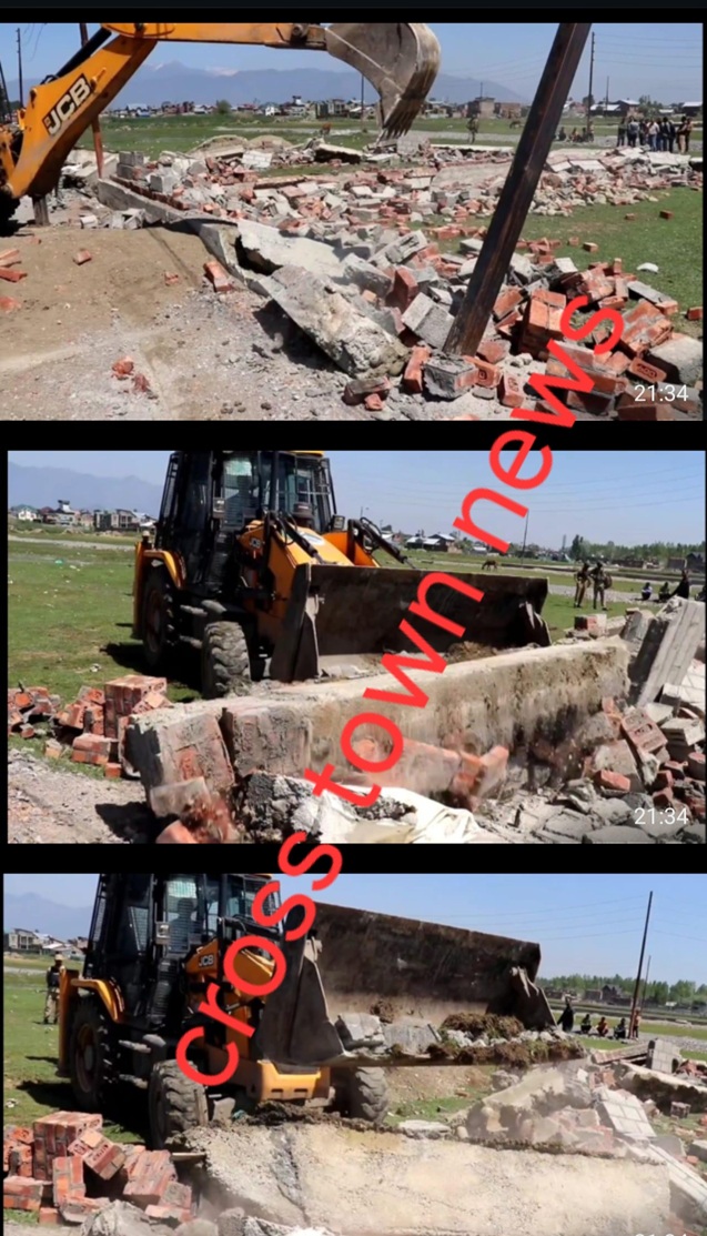 Under Shahid, LCMA demolishes boundary walls, plinths of structures at Rakhe-e-Arth resettlement colony 