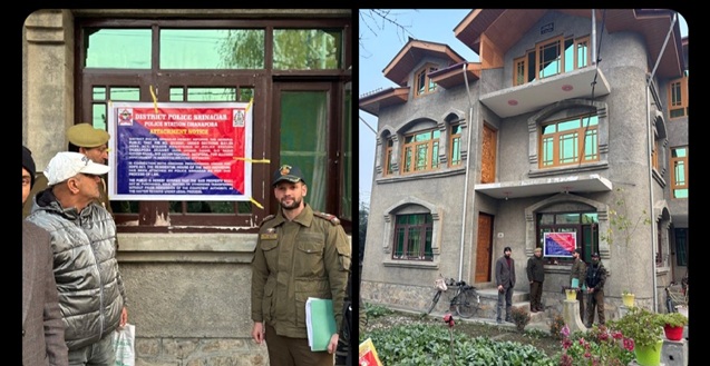 Srinagar Police  attaches double-storey residential house valued at around Rs 1 crore under NDPS Act