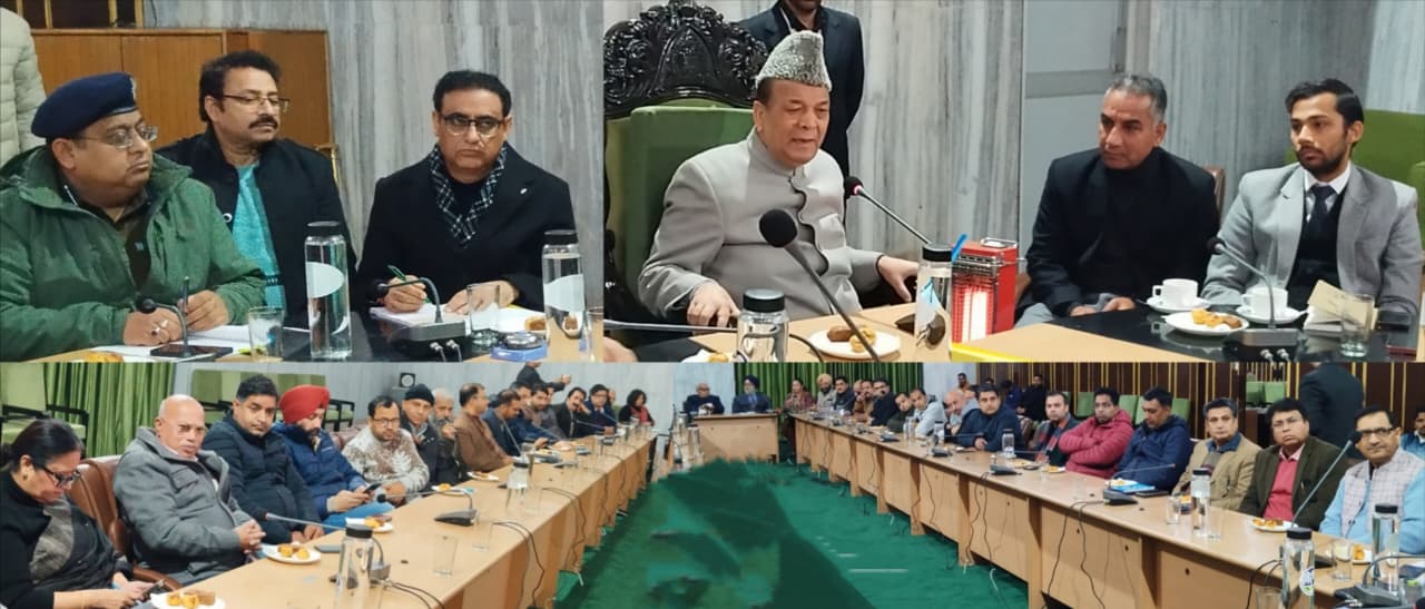  Speaker J&K interacts with Media fraternity ahead of Budget session