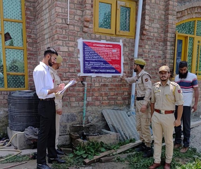 J&K Police attaches Rs 1 Crore Property of Drug Peddler 