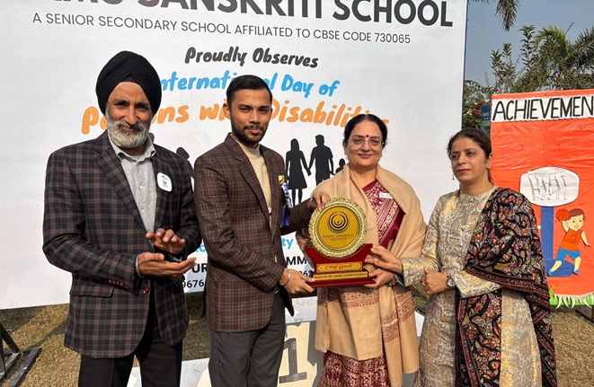 Dir Information Nitish Rajora attends Event in  Jammu Sanskriti School as Chief Guest