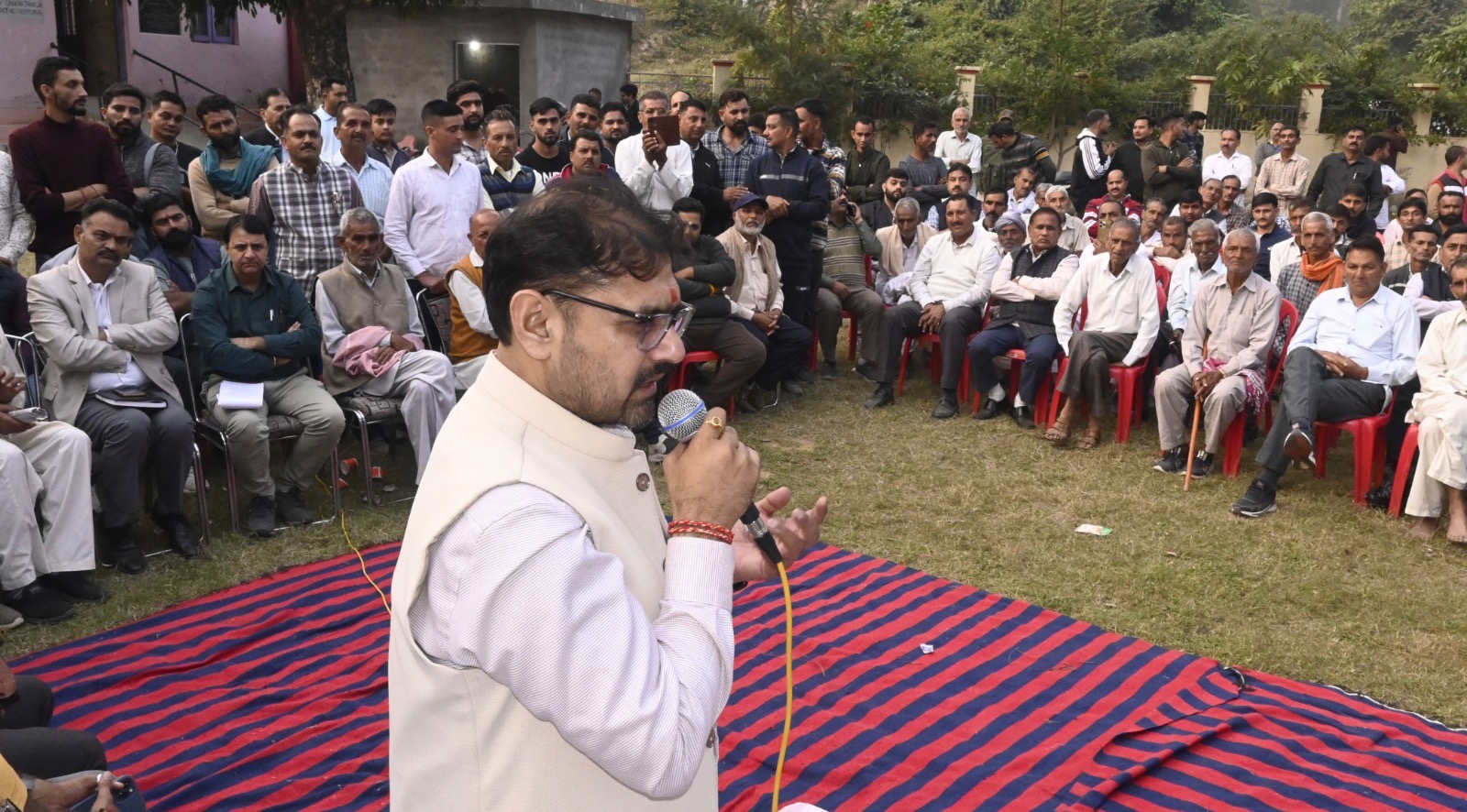 Minister Satish Sharma visits Chhamb constituency