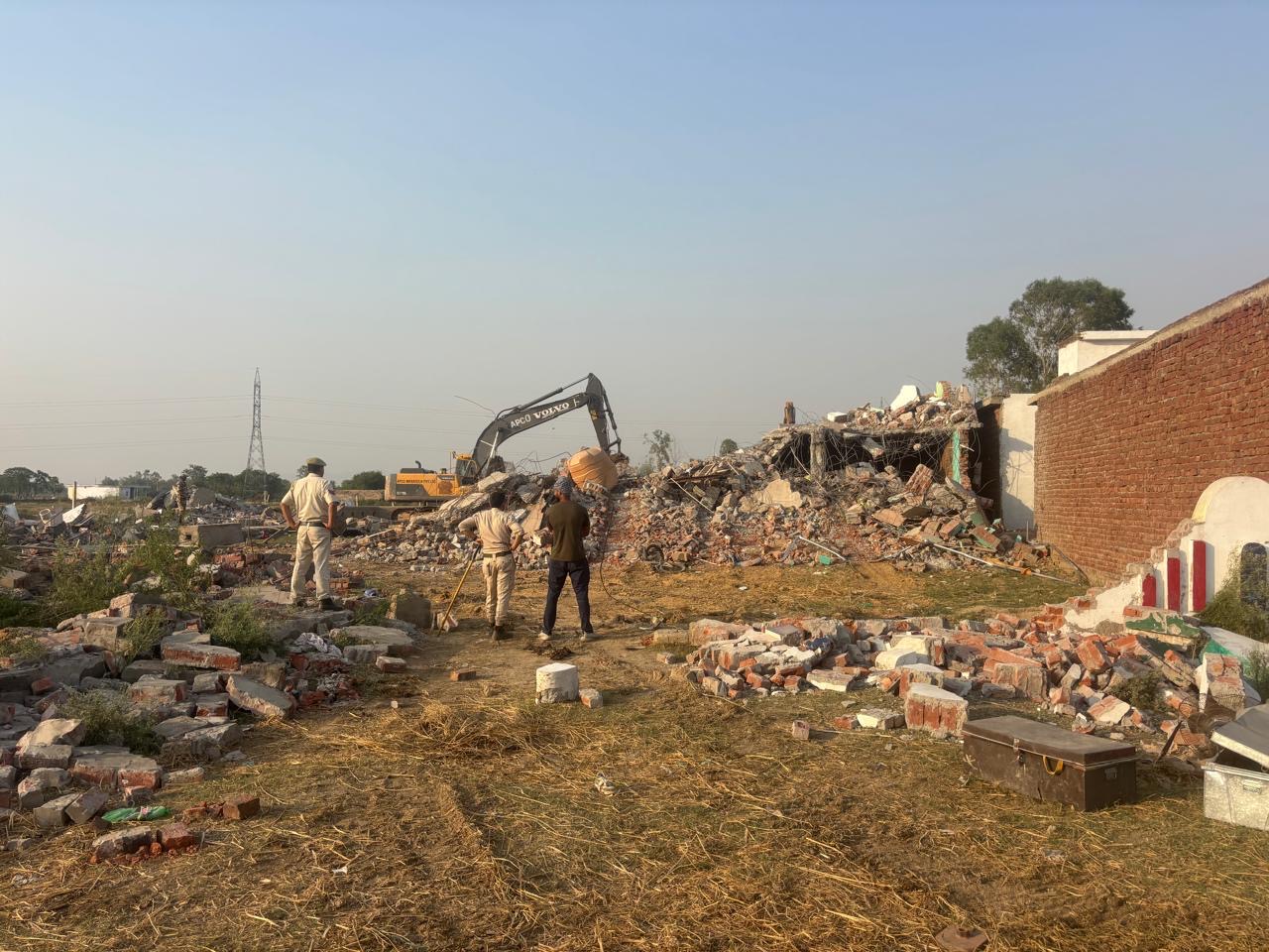 'Jammu Administration along with Police demolishes illegal properties of notorious drug kingpins worth Rs 10 Cr'