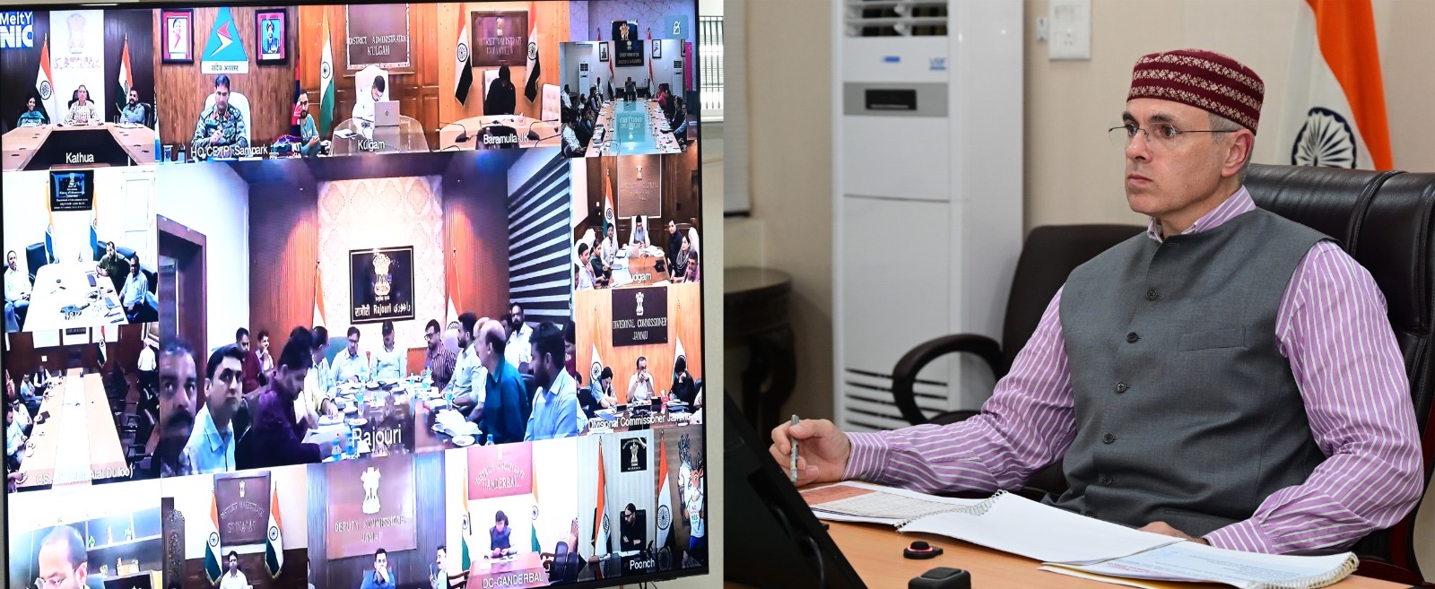'Amid incessant rains,  CM Omar Abdullah continues high-level reviews '