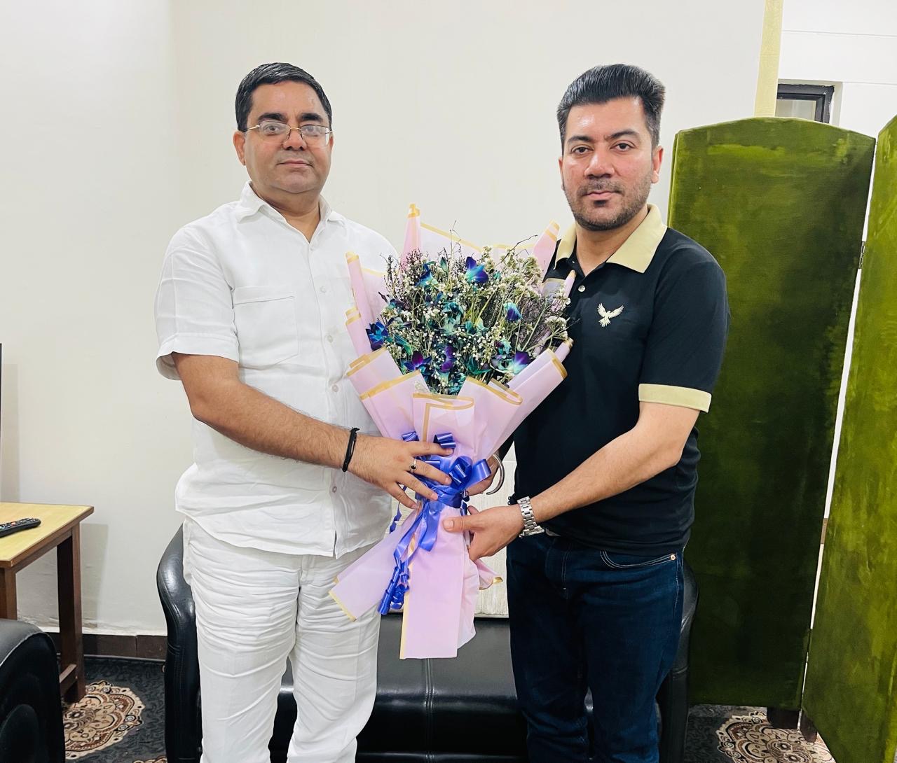 'Abhinav Anand calls on Rajesh Kumar Shavan'