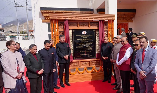 'Chief Justice of India inaugurates Ladakh Bench of High Court of Jammu and Kashmir and Ladakh in Leh'