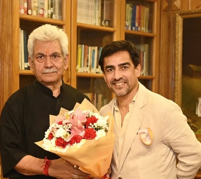 BCCI President Mithun Manhas calls on LG Manoj Sinha 