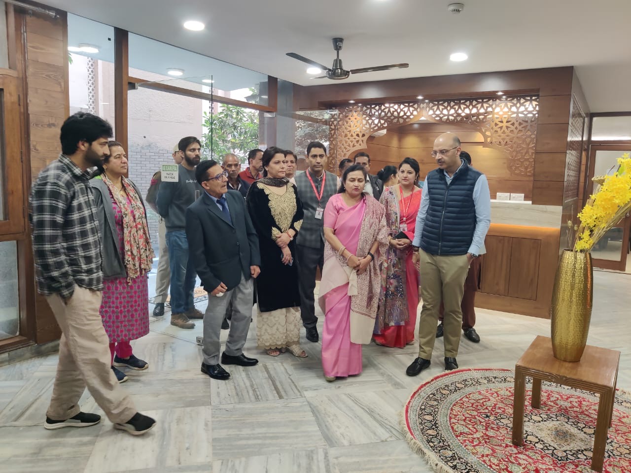 PRC Rashmi Singh inspects Works at J&K House; Ex MLA , DDC Chairperson  give feedback