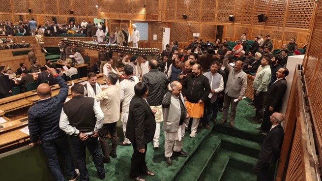 3 BJP Legislators marshalled out over protest over alleged corruption in R&B Department