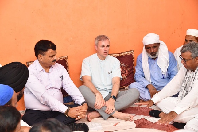 CM Omar Abdullah visits family of Gujjar Youth Parvez Malik