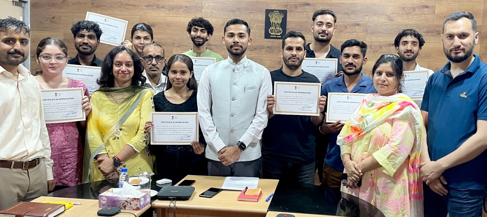 One-Month Internship Programme for Central University Students Concludes at DIPR J&K