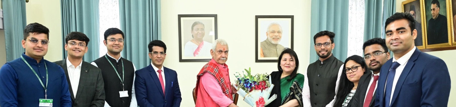 'LG Manoj Sinha interacts with  IDES Probationers '