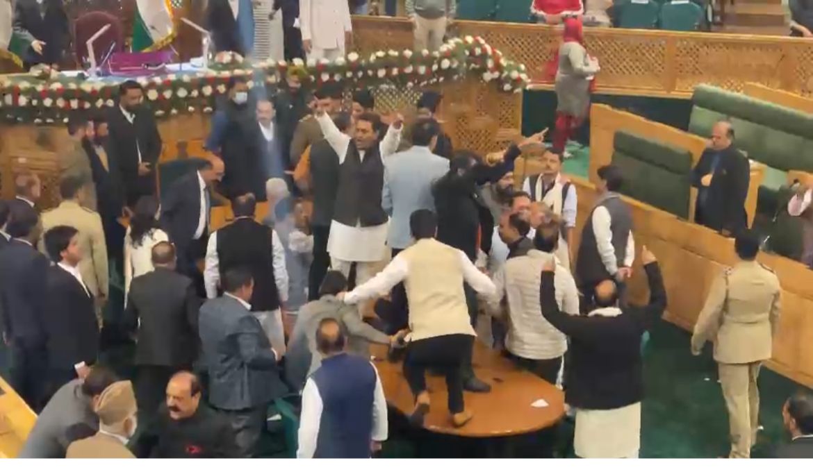 MLA Rajiv Jasrotia first to tore Resolution on Article 370