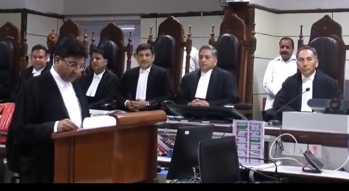 Chief Justice Tashi Rabstan administers  oath of office to Justice Wasim Sadig Nargal, Justice Rajesh Sekhri & Justice Mohd. Yousuf Wani as Judges of  High Court of J&K and Ladakh