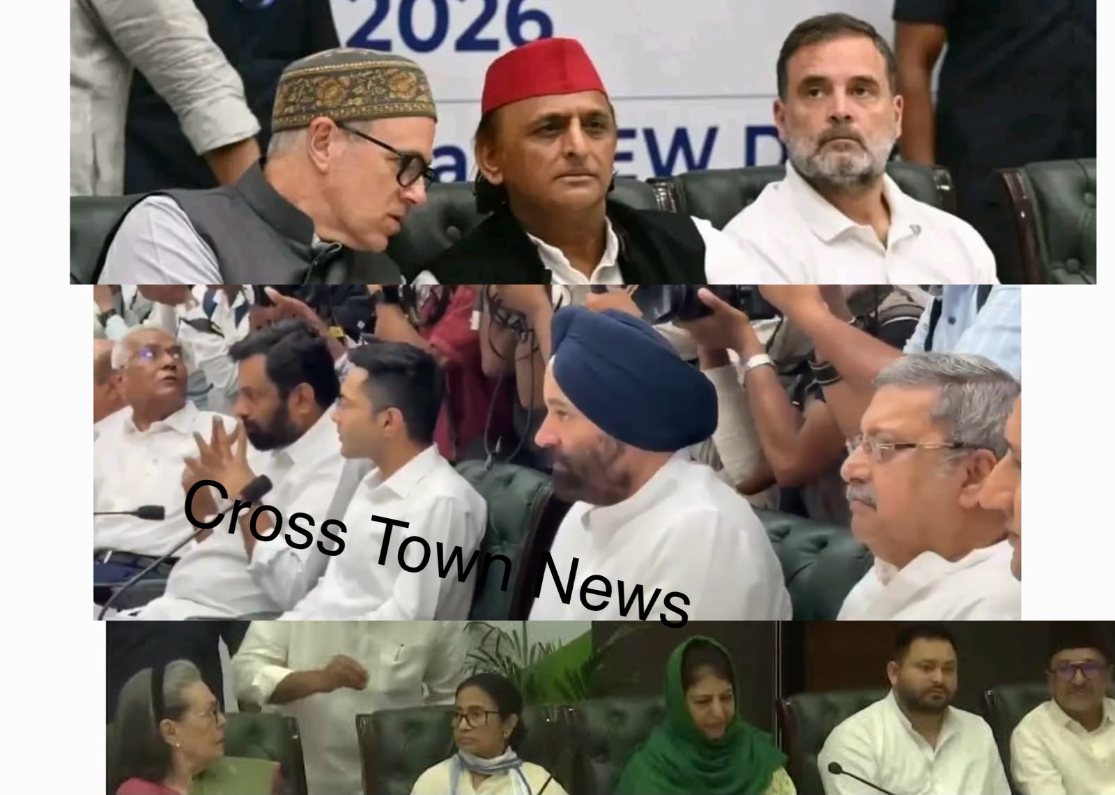 'CM Omar Abdullah , Ex CM Mehbooba Mufti , MP Shammi Oberoi from J&K attend INDIA bloc meeting in Delhi   '