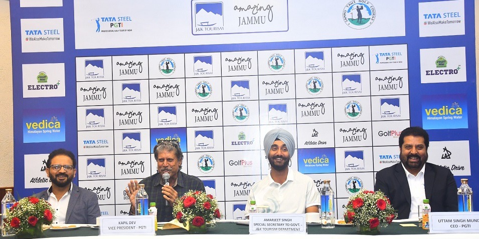 J&K Tourism Department Unveils 3rd Edition of PGTI Tournament with Grand Launch Event featuring Cricket Legend Kapil Dev 