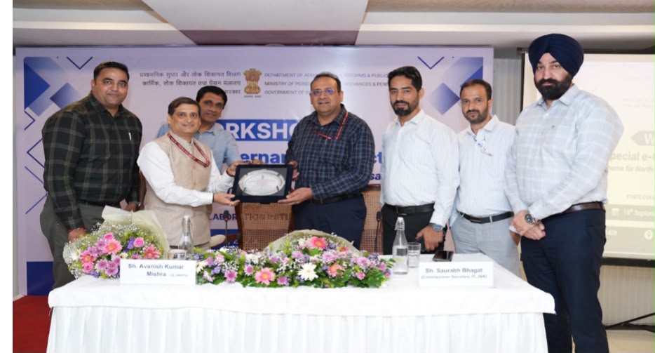 'J&K represented by Saurabh Bhagat showcases Digital Governance Journey at DARPG Workshop'