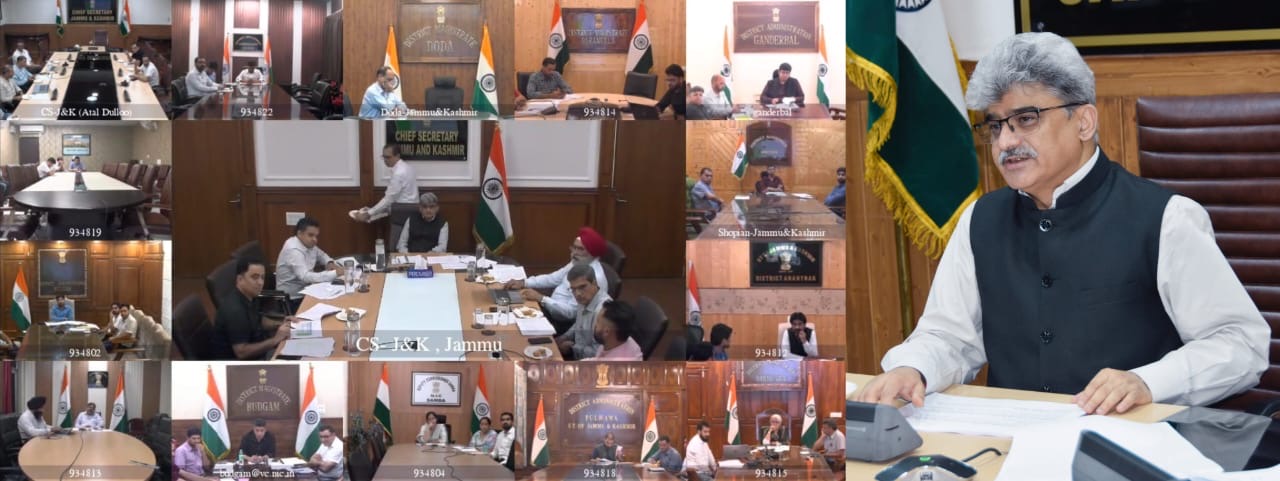 CS J&K assesses preparedness for implementation of e-Office at Tehsil level