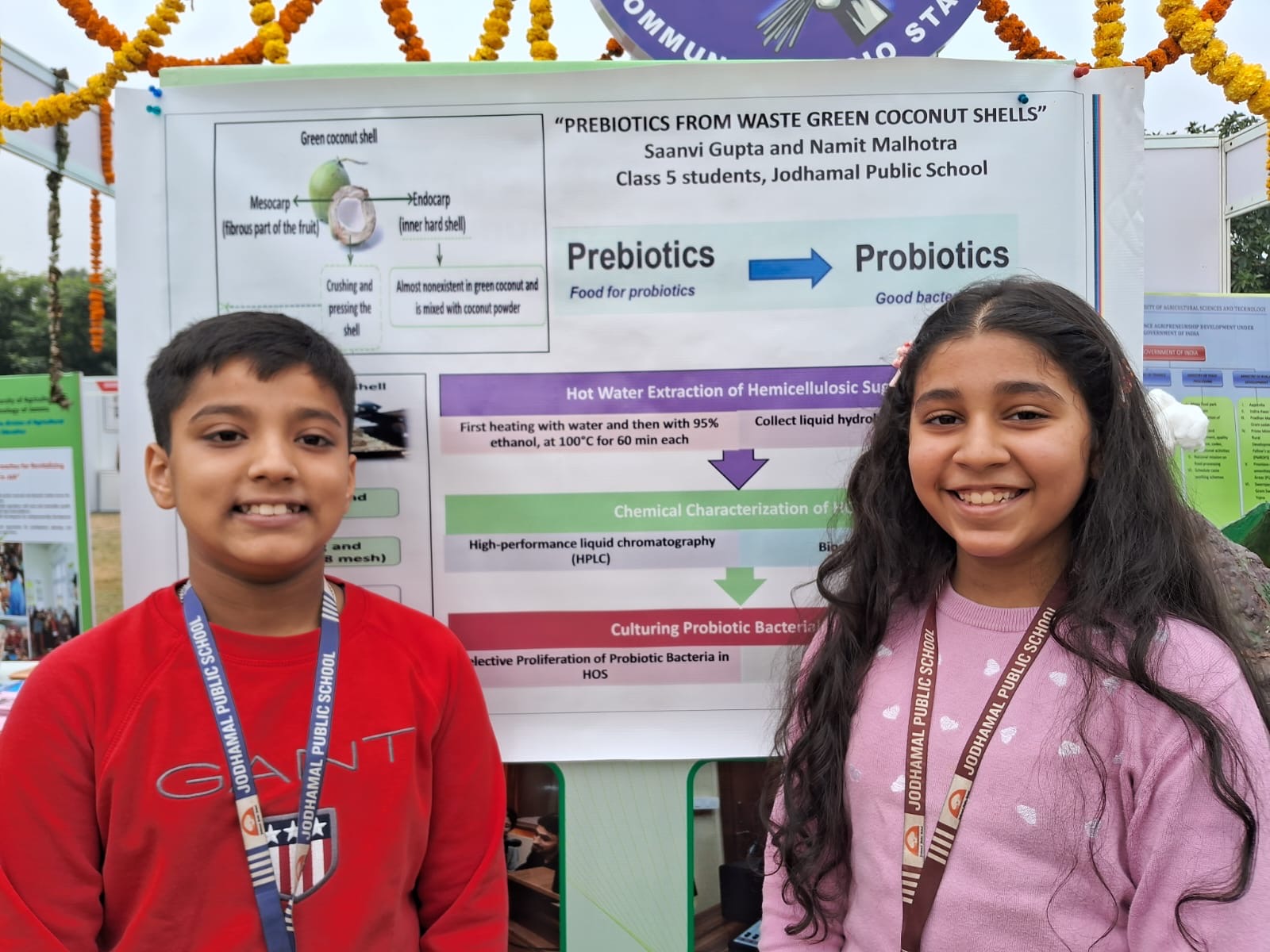 Saanvi Gupta , Namit Malhotra of Jodhamal  School  participate in National Agriculture summit