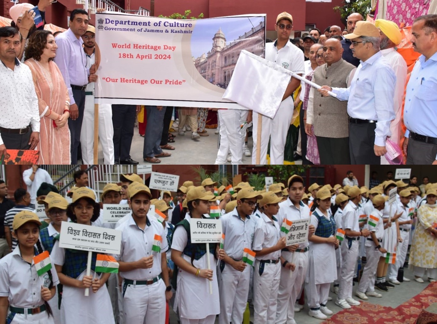  CS J&K flags off heritage walk from SRS Library to Mubarak Mandi