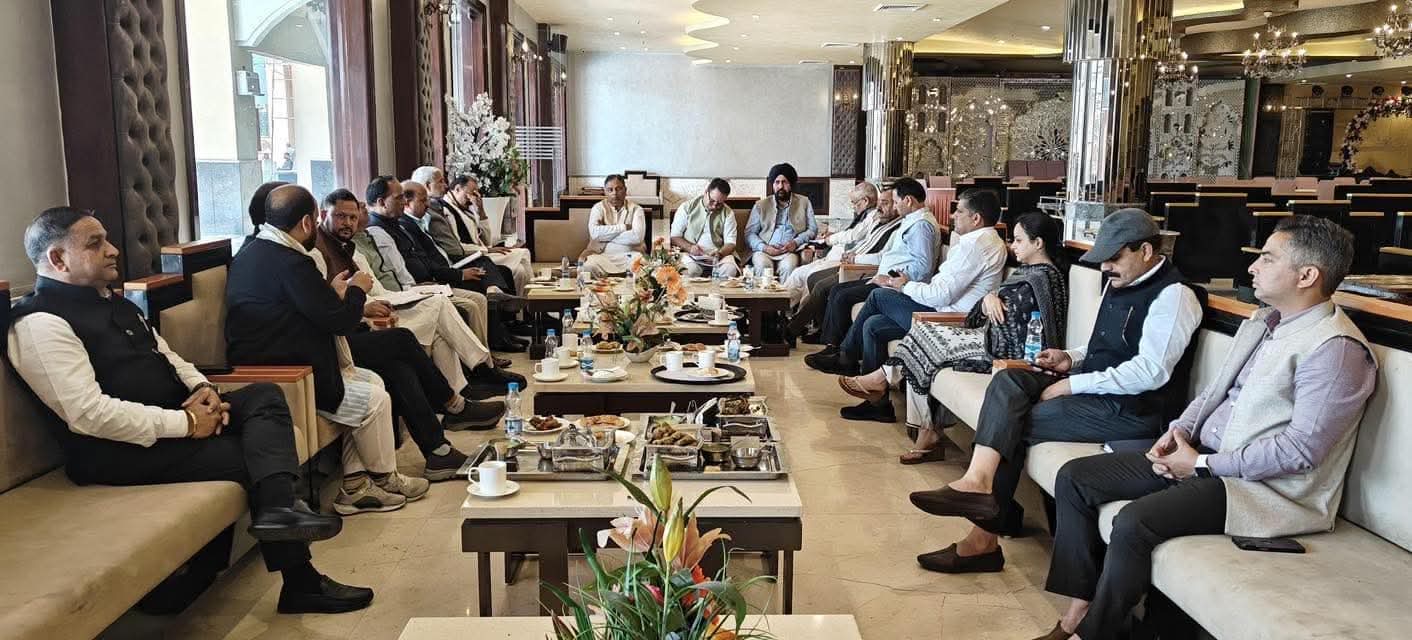 LoP Sunil Sharma , BJP Chief Sat Sharma chair important meeting of BJP MLAs at private Banquet Hall in Samba