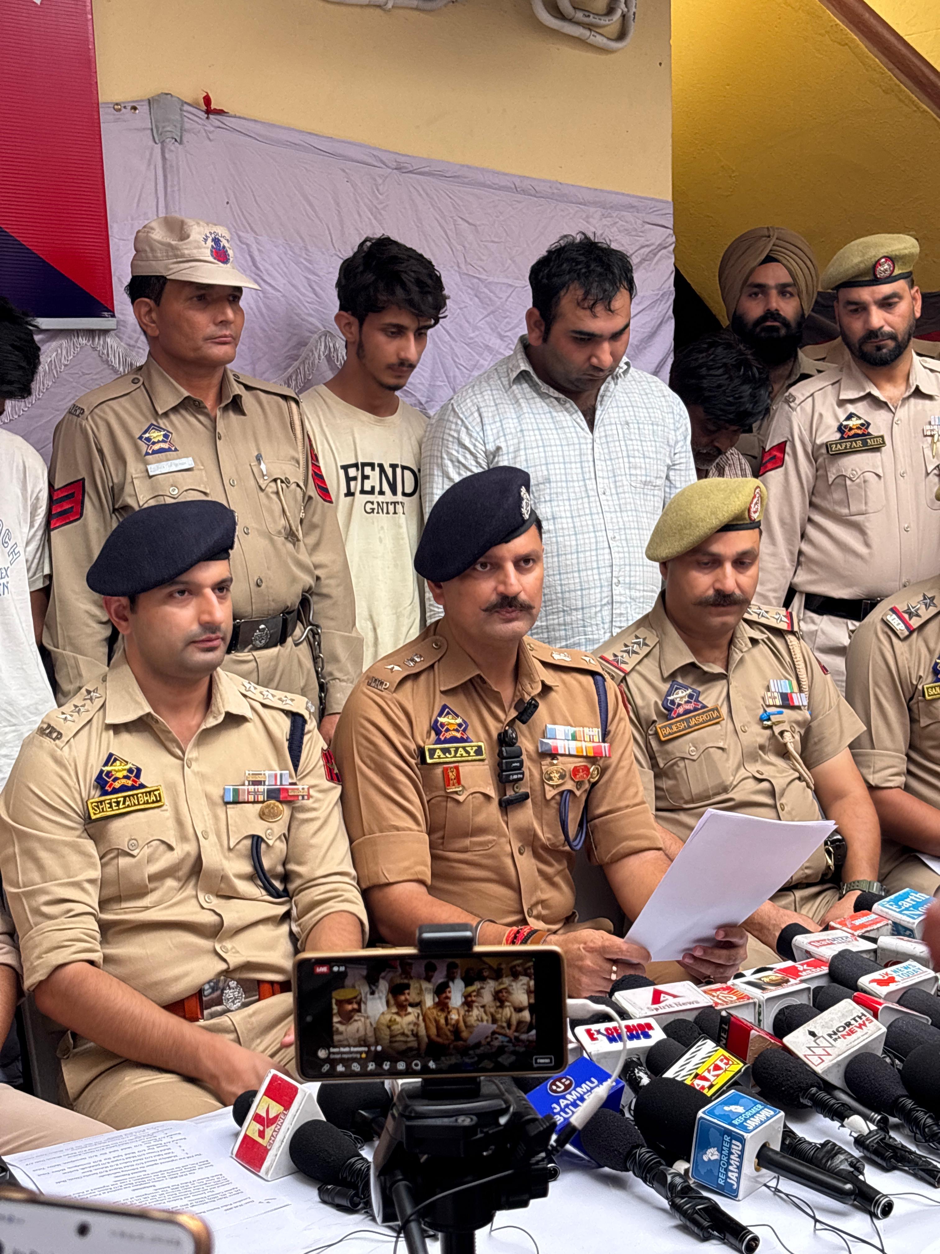 SP South Jammu holds Press Conference: Major Breakthroughs in Sensational Cases