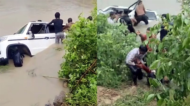 11 dies including six women in Gonda , two men and three children in an accident