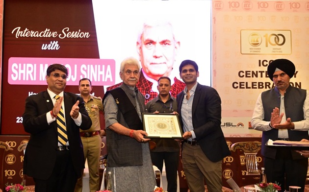 'LG Sinha appreciates efforts of Indian Chamber of Commerce to promote the interests of trade, commerce, and industry '