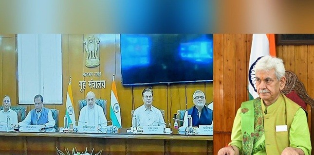 LG Manoj Sinha attends High-Level meeting chaired by Union Home Minister Amit Shah 