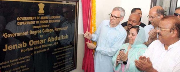 CM Omar Abdullah inaugurates campus of  GDC Purmandal
