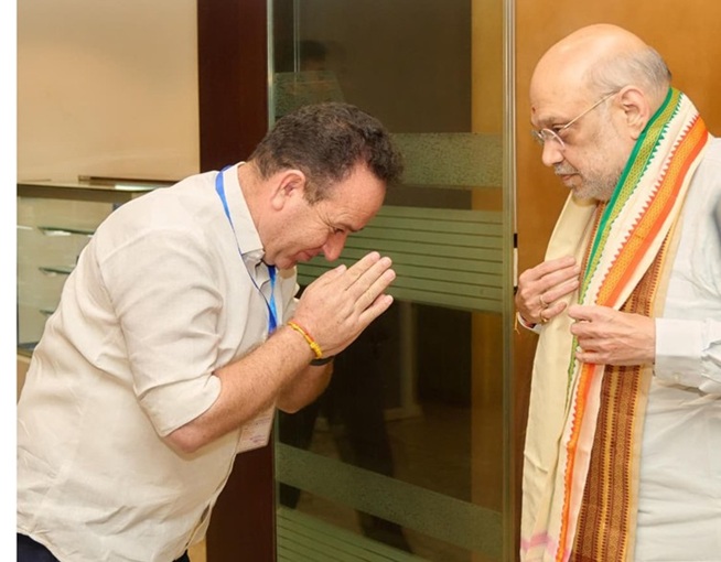 LoP Sunil Sharma briefs HM Amit Shah about ongoing Assam Assembly poll 