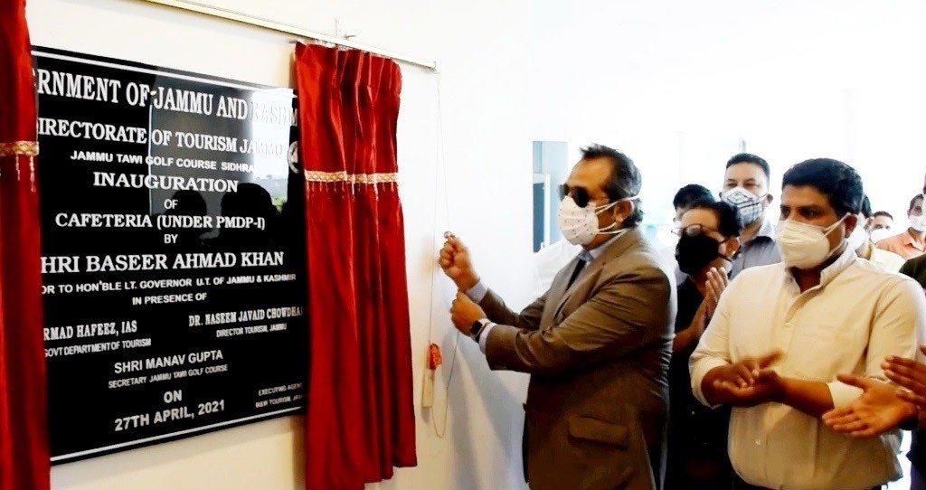 Advisor Baseer Khan inaugurates Eco huts at Jammu Tawi Golf Course