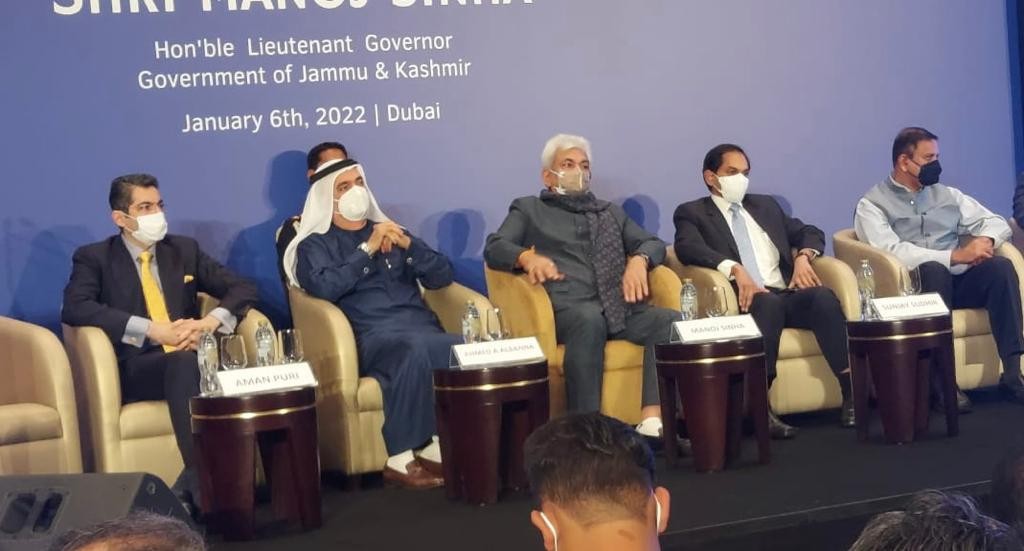 LG J&K in Dubai: Al Maya, MATU, GL Employment & Noon to invest in J&K;DP World to build an inland port in J&K