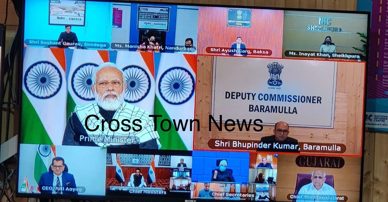 PM Modi interacts with 5 DCs of Aspirational Districts including DC Baramulla Bhupinder Kumar