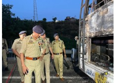 ADGP Jammu visits GMC Jammu enquires about health of injured pilgrims, inspects the place of incident at Kharmal Katra