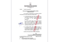 J&K Govt orders transfers and postings of JKAS Officers 