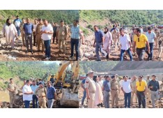 Div Com Jammu inspects restoration work on NH 44 
