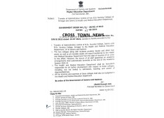 Govt transfers Administrative Control of 02 BSc Nursing Colleges to H&ME Department J&K