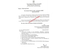 Non Compliance of one Govt order makes Govt to issue fresh Govt order