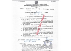 J&K: Adjustment of Municipal Officers 