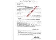 J&K Govt issues Pre Termination Notice to Govt Officer